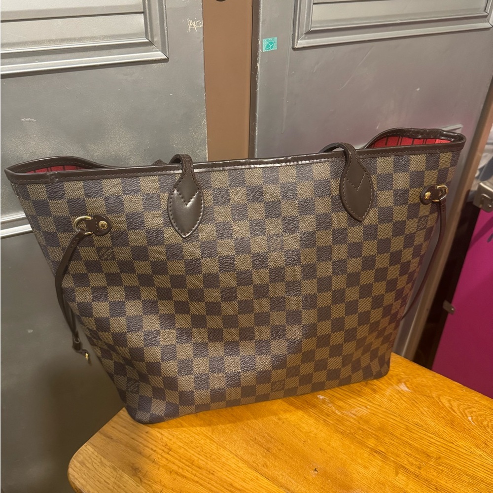 Louis Vuitton Brown Checkered Shoulder Bag